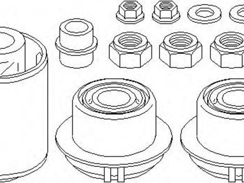 Set reparatie, bara stabilizatoare MERCEDES-BENZ C-CLASS limuzina (W202), MERCEDES-BENZ C-CLASS Break (S202), MERCEDES-BENZ SLK (R170) - TOPRAN 400 33