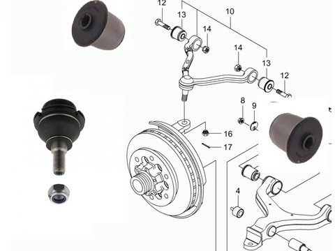 SET REPARATIE BASCULA SUPERIOARA FATA ST/DR SSANGYONG