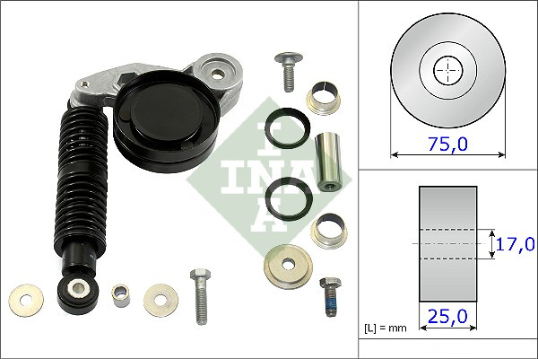 Set reparatie, brat tensionare curea trapezoidala (533 0118 10 533011810 INA) AUDI,SKODA,VW A4|A4, A4 / S4|A6, A6 / S6|A8, A8 / S8|ALLROAD|PASSAT|SUPERB
