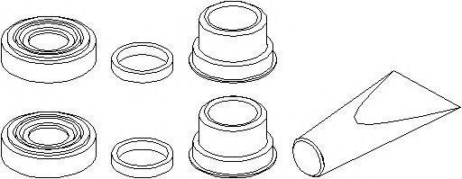 Set reparatie, etrier OPEL MONZA E (39_, 49_), OPEL REKORD E combi (61_, 66_, 67_), OPEL KADETT E Cabriolet (43B_) - TOPRAN 202 451