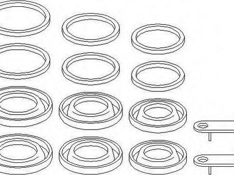 Set reparatie, etrier VW TOUAREG (7LA, 7L6, 7L7), AUDI Q7 (4L) - TOPRAN 113 496