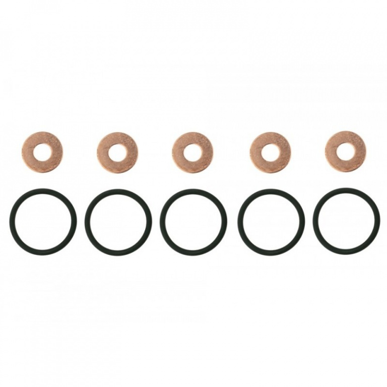 Set reparatie injectoare Land Rover Discovery 2 2.5td5 1998-, Defender 2.5td5 1998-, 5 orificii pentru injector, 5 x saibe de cupru, ERR6417