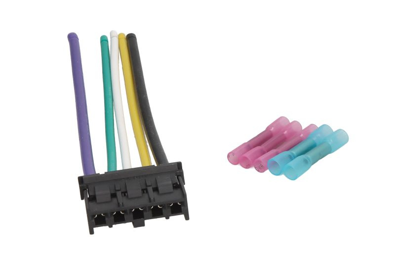 Set reparatie, set cabluri Harness wire for headlamps 150mm number of pins: 5 25-4mm² 7 cables quick-couplers with glue with a plug IVECO DAILY III DAILY IV DAILY V MERCEDES A W169 0.7-Electric 07.91- AKUSAN K06W001AKN