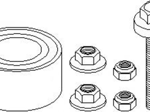 Set rulment roata AUDI A4 limuzina (8D2, B5), VW PASSAT limuzina (3B2), AUDI A6 limuzina (4B2, C5) - TOPRAN 108 323