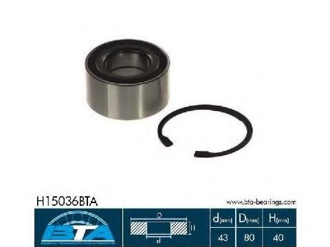 Set rulment roata PEUGEOT 4007 (GP_) (2007 - 2016) BTA H15036BTA