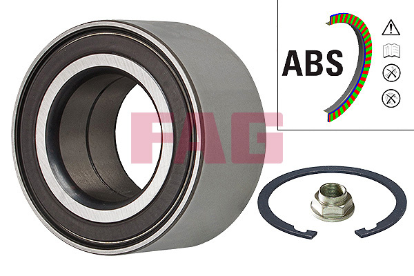 Set rulment roata punte fata (713 6157 30 713615730 FAG) FORD,FORD AUSTRALIA,MAZDA 2, DEMIO|B-MAX|ECOSPORT|FIESTA|FIESTA, IKON|FIGO, FIGO ASPIRE / ASPIRE, KA+, KA+ / KA|FIGO, KA, KA+|TOURNEO COURIER|T