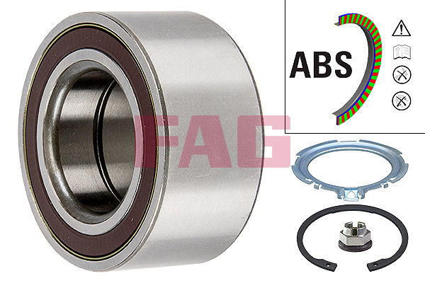 Set rulment roata punte fata (713 6309 00 713630900 FAG) MERCEDES-BENZ,RENAULT CITAN|CLIO, CLIO MIO, LUTECIA|GRAN TOUR, MEGANE|GRAND SC�NIC|KANGOO|KANGOO BE BOP|KANGOO, KANGOO / GRAND KANGOO|LAGUNA|ME