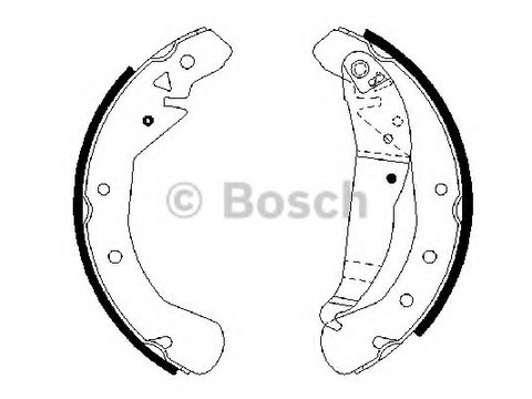 Set saboti frana 0 986 487 658 BOSCH pentru Opel Astra Opel Zafira Opel Combo