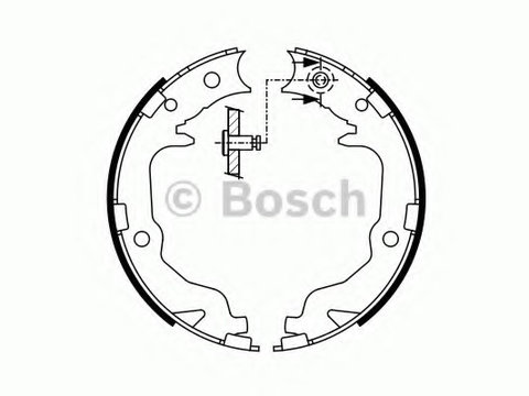 Set saboti frana 0 986 487 766 BOSCH pentru Mitsubishi Asx Mitsubishi Rvr Mitsubishi Outlander Mitsubishi Galant Mitsubishi Lancer CitroEn C-crosser Peugeot 4008 CitroEn Aircross CitroEn C4