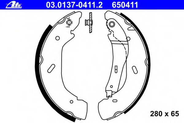 Set saboti frana 03 0137-0411 2 ATE pentru Ford Transit