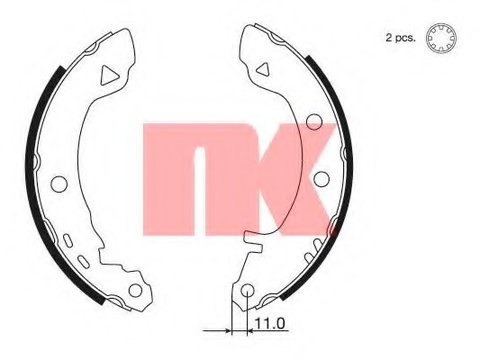 Set saboti frana 2710487 NK pentru Alfa romeo 33 Renault 19 Renault Express Renault Extra Renault Rapid CitroEn Ax Alfa romeo 145 Alfa romeo 146 Fiat Bravo