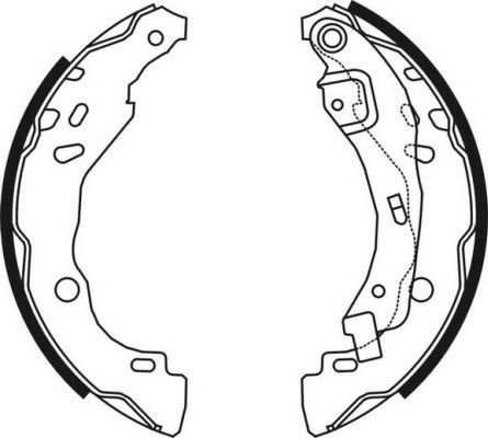 Set saboti frana ABE montare puntea spate C0R023ABE pentru masina PEUGEOT 208 I (CA_, CC_) 2012 2013 2014 2015 2016 2017 2018 2019