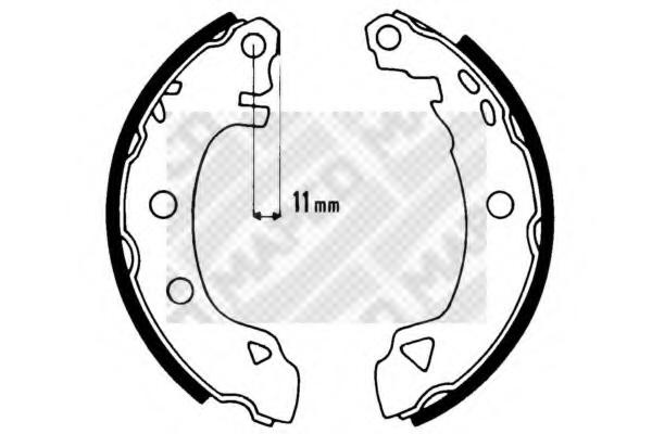 Set saboti frana ALFA ROMEO 145 (930), ALFA ROMEO 33 (905), ALFA ROMEO 33 (907A) - MAPCO 8026