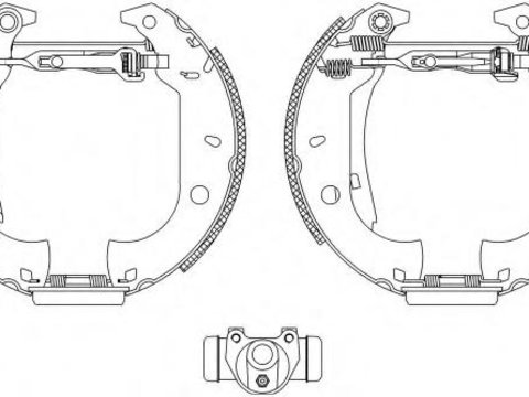 Set saboti frana ALFA ROMEO 145 (930), FIAT TEMPRA (159), FIAT TEMPRA SW (159) - HELLA PAGID 8DB 355 004-071