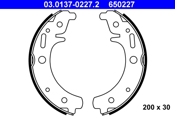 Set saboti frana ATE 03.0137-0227.2 pentru TRABANT P 601 Universal 1966-1990