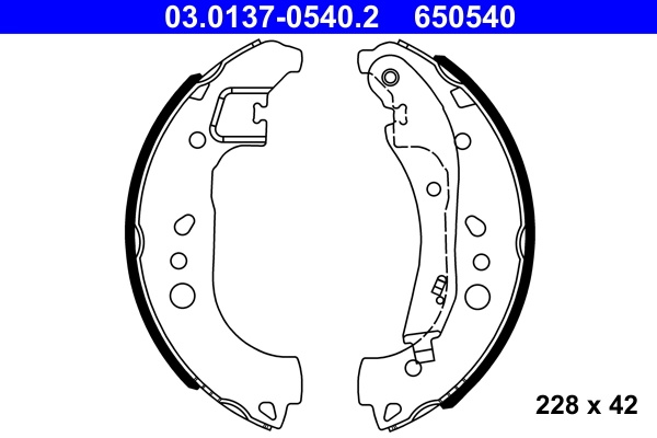 Set saboti frana ATE SEAT ARONA (KJ7, KJP) 2017-2025 - 03.0137-0540.2
