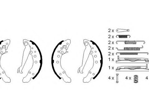 Set saboti frana AUDI 4000 (89, 89Q, 8A, B3), AUDI 90 limuzina (89, 89Q, 8A, B3), SEAT CORDOBA limuzina (6K1, 6K2) - TOPRAN 110 296