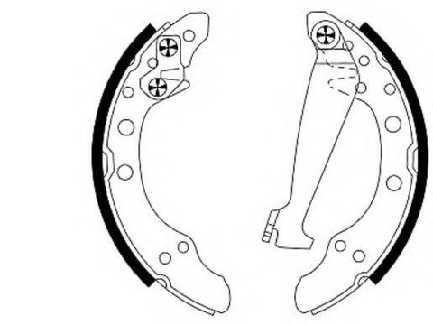 Set saboti frana AUDI 4000 (89, 89Q, 8A, B3), AUDI 90 limuzina (89, 89Q, 8A, B3), SEAT CORDOBA limuzina (6K1, 6K2) - HELLA PAGID 8DB 355 001-311