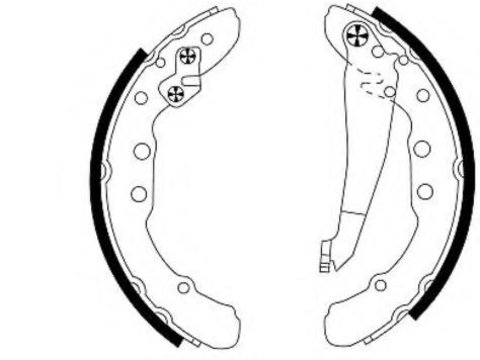 Set saboti frana AUDI 90 (8C, B4), AUDI 80 Avant (8C, B4), AUDI 500 (43, C2) - HELLA PAGID 8DB 355 001-341