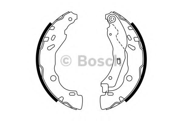 Set saboti frana Citroen C3 II, Citroen DS3, PEUGEOT 208 - BOSCH 0 986 487 771