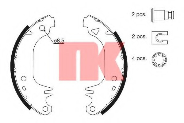 Set saboti frana # CitroEn Saxo 1996 1997 1998 1999 2000 2001 2002 2003 # 2799407 # NK