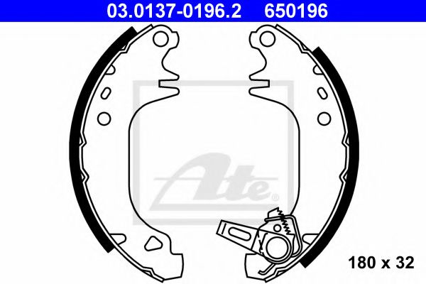 Set saboti frana CITROEN SAXO (S0, S1) (1996 - 2004) ATE 03.0137-0196.2 piesa NOUA