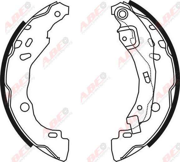 Set saboti frana DACIA SANDERO II Producator ABE C0R023ABE