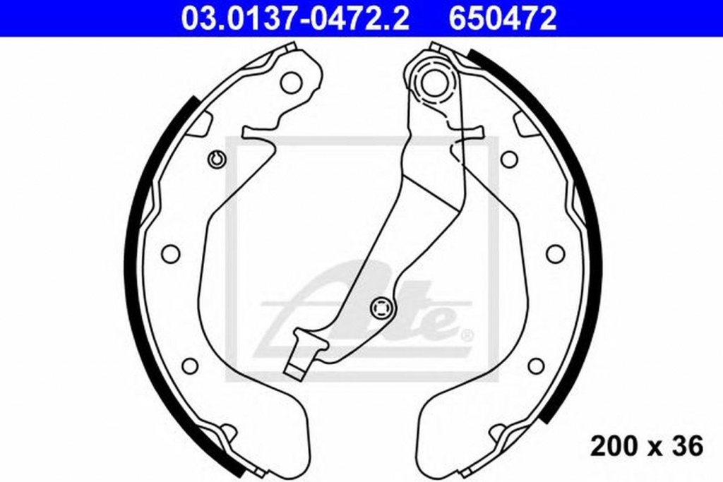 Set saboti frana DAEWOO KALOS Klass ATE 0301370472