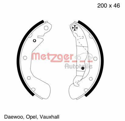 Set saboti frana # Daewoo Lanos 1997 1998 1999 2000 2001 2002 2003 2004 2005 2006 2007 2008 2009 2010 2011 2012 2013 2014 2015 2016 2017 2018 2019 2020 2021 2022 2023 2024 2025 # MG 564 # METZGER
