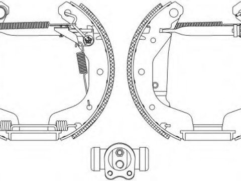 Set saboti frana DAEWOO LANOS limuzina (KLAT), DAEWOO NUBIRA (KLAJ), DAEWOO NUBIRA Break (KLAJ) - TEXTAR 84044903