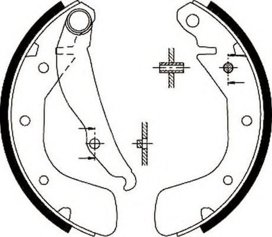 Set saboti frana DAEWOO NUBIRA KLAJ JURID 362218J