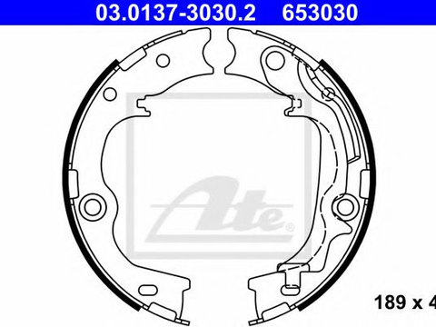 Set saboti frana de mana KIA SPORTAGE (SL) (2009 - 2016) ATE 03.0137-3030.2