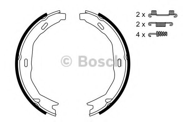 Set saboti frana de mana MERCEDES E-CLASS Cabriolet (A207) (2010 - 2016) Bosch 0 986 487 723