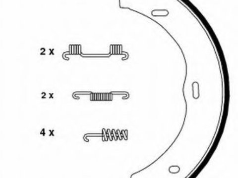 Set saboti frana de mana MERCEDES VITO caroserie (W447) (2014 - 2016) Textar 91061900