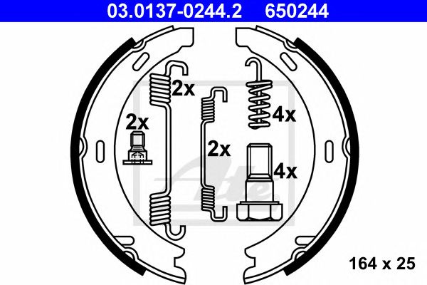 Set saboti frana de mana MERCEDES W140/S210 91-03 - Cod intern: W20299007 - LIVRARE DIN STOC in 24 ore!!!