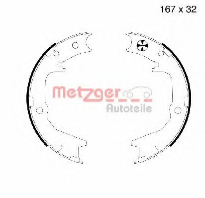 Set saboti frana de mana MITSUBISHI GALANT Mk V (E5_A, E7_A, E8_A) (1992 - 1996) METZGER MG 994