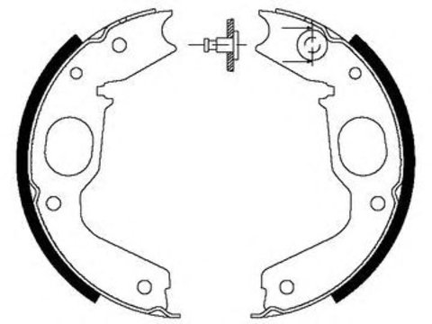 Set saboti frana de mana MITSUBISHI PAJERO/SHOGUN (V90, V80) - Cod intern: W20159564 - LIVRARE DIN STOC in 24 ore!!!