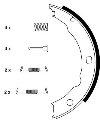 Set saboti frana de mana PEUGEOT 4008 - Cod intern: W20159529 - LIVRARE DIN STOC in 24 ore!!!