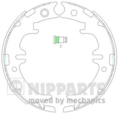 Set saboti frana de mana TOYOTA VERSO SPORTVAN (_CLM2_, _ACM2_) (2001 - 2009) NIPPARTS N3502083