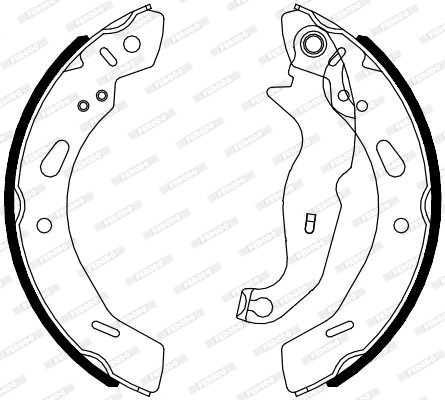 Set saboti frana Ferodo FORD FIESTA VI (CB1, CCN) 2008-2017 - FSB4080