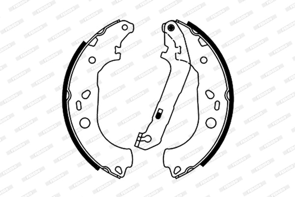Set saboti frana Ferodo FORD FOCUS II (DA_, HCP, D