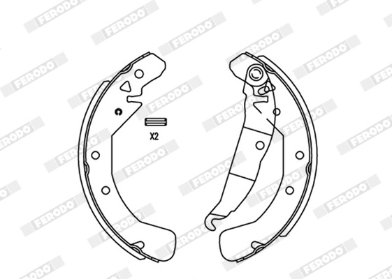 Set saboti frana Ferodo OPEL ASTRA G combi (T98) 1998-2004 - FSB545