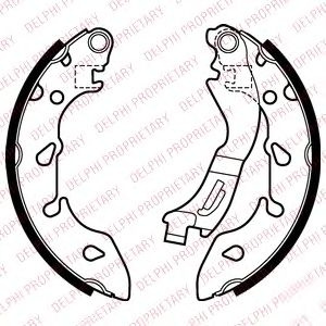 Set saboti frana FIAT 500 C (312) (2009 - 2016) DELPHI LS2047