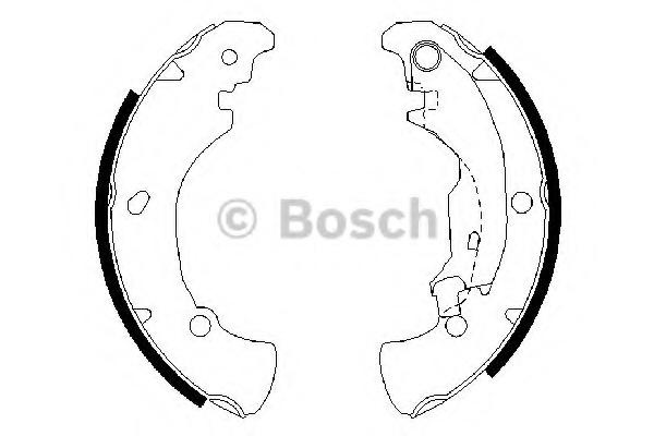 Set saboti frana FIAT BRAVA (182), FIAT BRAVO I (182), FIAT MAREA (185) - BOSCH 0 986 487 560