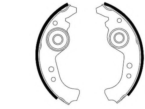 Set saboti frana FIAT CINQUECENTO (170), FIAT REGATA limuzina (138), FIAT REGATA Weekend - HELLA PAGID 8DB 355 000-091