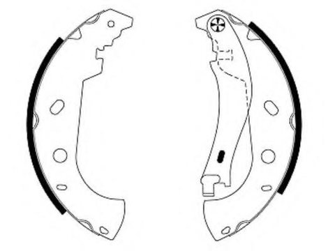 Set saboti frana FIAT MAREA (185), FIAT MAREA Weekend (185), FIAT PALIO (178BX) - HELLA PAGID 8DB 355 001-841