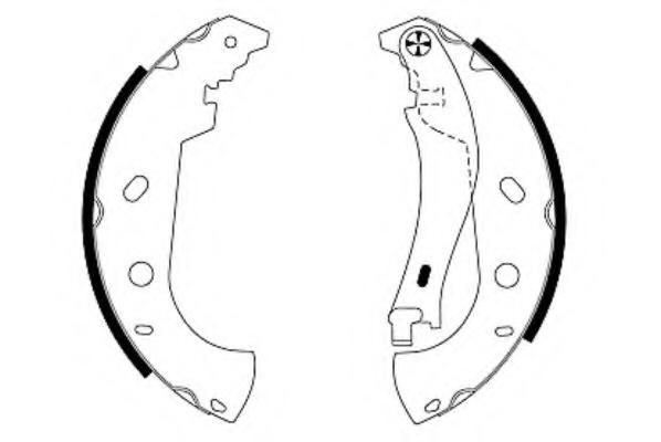 Set saboti frana FIAT MAREA Weekend (185) - HELLA PAGID 8DB 355 003-301