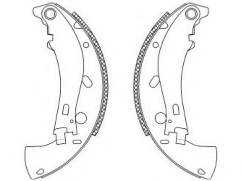 Set saboti frana FIAT PALIO (178BX) - HELLA PAGID 8DB 355 003-211