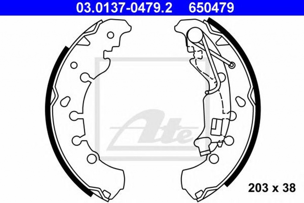 Set saboti frana FIAT PANDA 169 ATE 03013704792