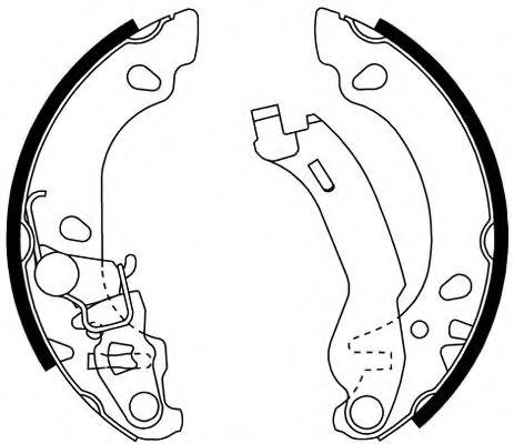 Set saboti frana FIAT PANDA (169), FIAT 500 (312), FIAT PANDA Van (169) - HELLA PAGID 8DB 355 002-691